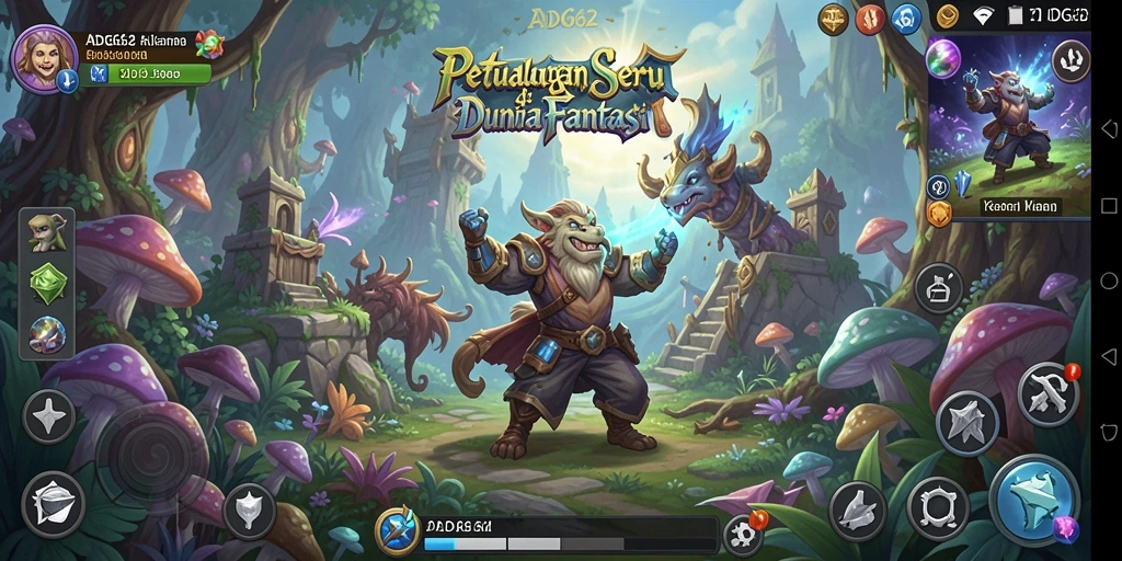 Tampilan gameplay seru dalam petualangan dunia fantasi.