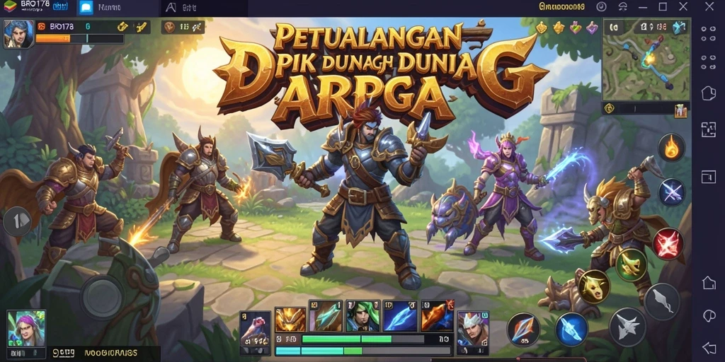 Gameplay BRO178 yang penuh aksi dan strategi dalam pertempuran ARPG.