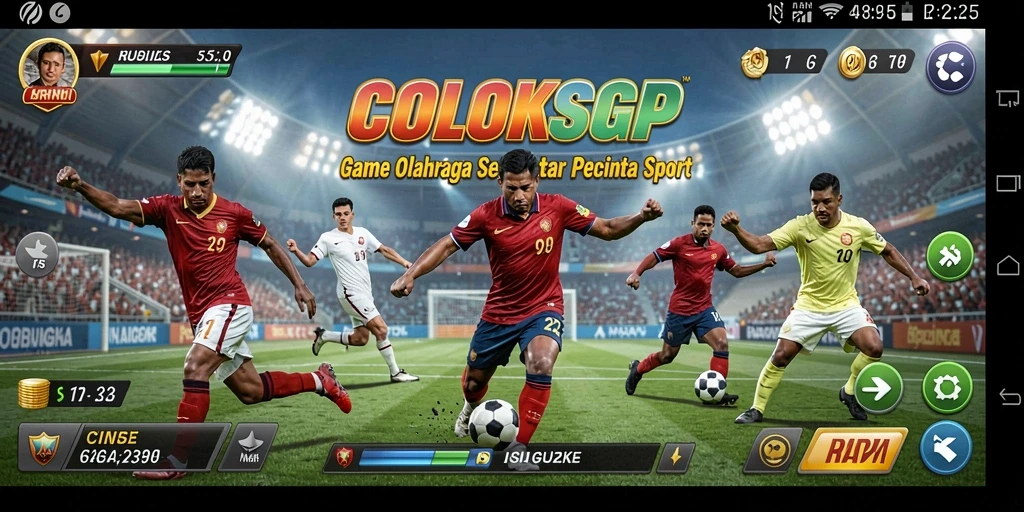 Tangkapan layar dari gameplay seru COLOKSGP menunjukkan aksi olahraga yang mendebarkan.