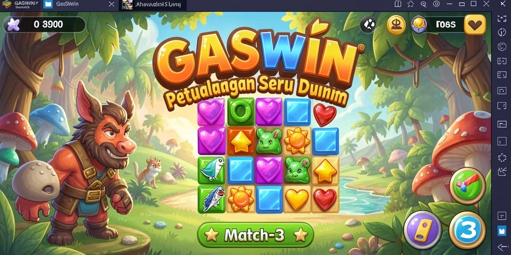 Tampilan gameplay seru dan penuh warna dari GASWIN.
