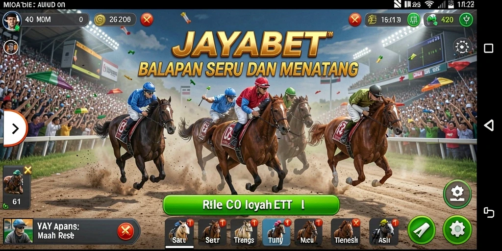 Tampilan gameplay seru di <strong>JAYABET</strong> dengan mobil balap yang melaju kencang.