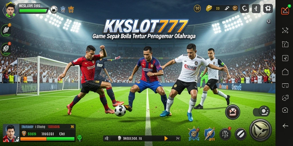 Tampilan gameplay menarik dari KKSLOT777 saat pertandingan sepak bola.