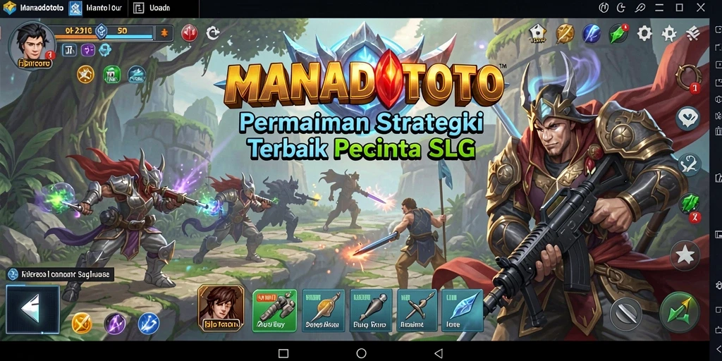 Screenshot utama MANADOTOTO menampilkan aksi strategi yang mendebarkan.