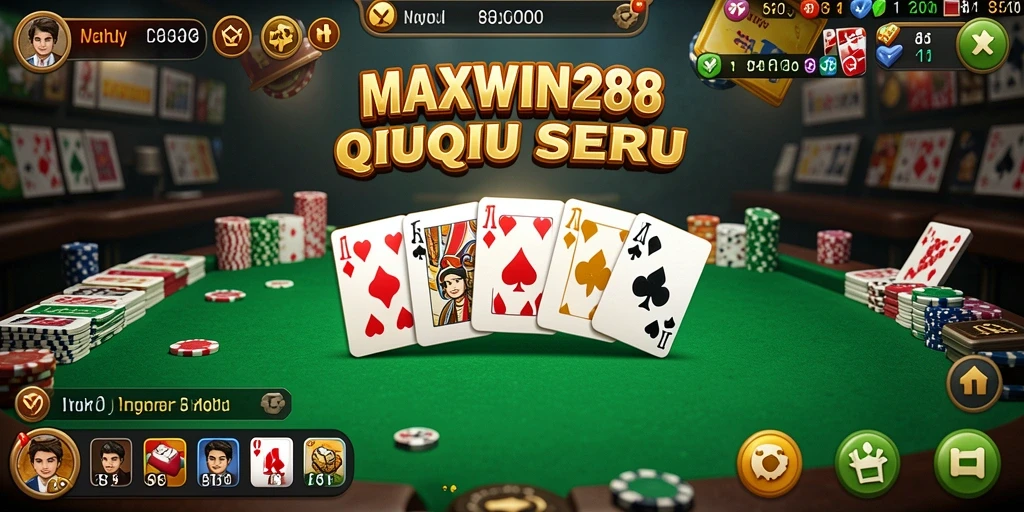 Screenshot gameplay QiuQiu MAXWIN288 yang mendebarkan.