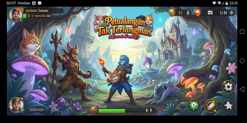 Screenshot menunjukkan aksi seru dalam petualangan menantang SD107.