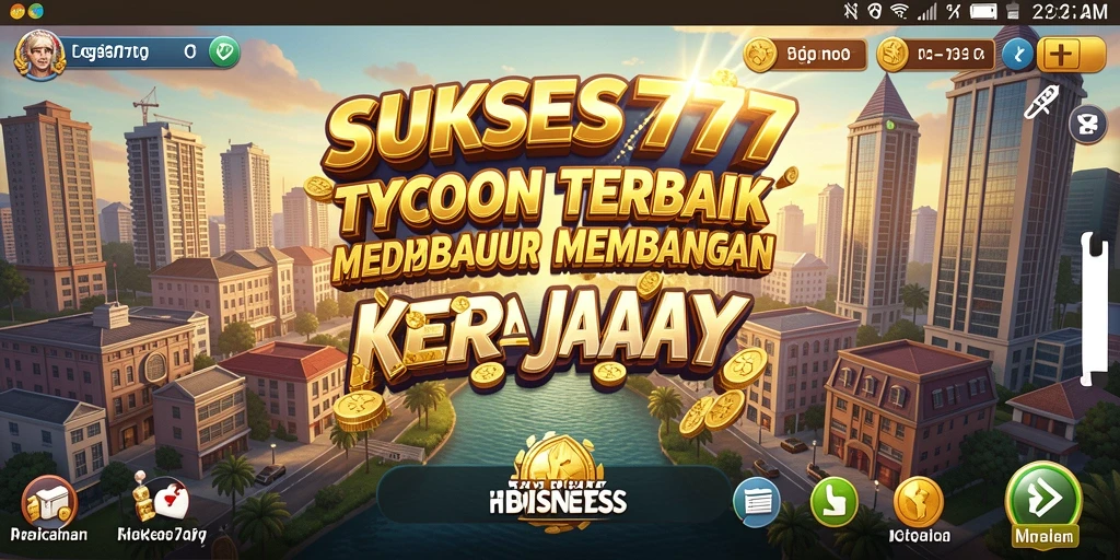 Tampilan gameplay SUKSES777 yang menarik dan penuh strategi bisnis.